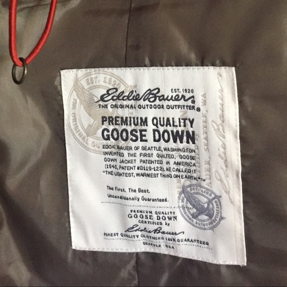 Orange Micro Thin Goose Down Vest Eddie Bauer - Picture 5 of 8